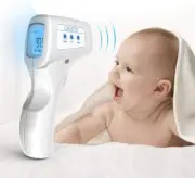 Digital Forehead Thermometer, No Touch Infrared Thermometer with Fever Alarm, Me