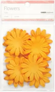 Paper Flowers, Orange, 25/pk, 5cm, scrapbook - Kaisercraft 836