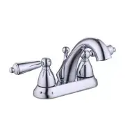 Glacier Bay Teapot 4" Centerset Double-Handle Bathroom Faucet in Polished Chrome