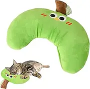Soft Pet Pillow for Cats & Dogs, 30 x 23 cm Cute Pet Pillow, Plush Pet Pillow with Cotton Fill, Washable Neck Support Pet Pillow, Ergonomic Soft Plush Pet Pillow for Peaceful Sleep(Green)