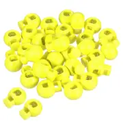 Cord Locks, 100 Pack Ball Spring Toggle Stopper, Yellow