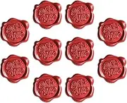 SHINEOFI 10Pcs Wax Seal Stickers for Envelope Decoration Thank You Sealing Stickers with Double Sided Tape for Wedding Invitations and Creative DIY Projects