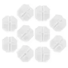 10 Pcs Ball White Buckle Wire Grid Shelves Cube Fixed Clip Closet Organizer