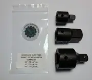 Impact Socket Adapter 3-Piece Combo Set (1/2" to 3/8" 1/2" to 3/4" and 3/4" to