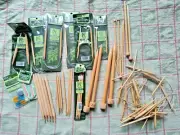 Large Lot Clover Takumi Bamboo Circular + Knitting Needles Assorted Sizes Japan