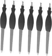 FOYTOKI 12 Piece Set of Nail File Buffer Stainless Steel Dead Skin Fork Cuticle Pusher for Manicure