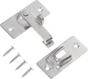 SHINEOFI 1 Set Stainless Steel Door Latch Lock Heavy Duty Barrel Bolt for Secure Pet Cage Bathroom Barn Doors Easy Install Durable Design for Household Use