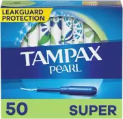 Tampax Pearl Tampons Super Absorbency, With Leakguard Braid, Unscented, Unscente