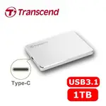 TRANSCEND 創見 25C3S 1TB 2.5吋 TYPE-C 超薄鋁合金 外接式硬碟