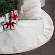 Large Christmas Tree Skirts Round Plush Christmas Tree Blanket Christmas Tree
