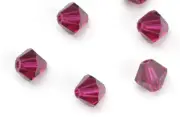 12 X Ruby Swarovski Crystal Bicone Beads # 5328 Xilion 6MM