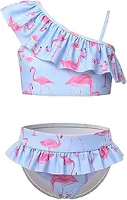 [CHILDRENSTAR] Girls Swimsuit Two Piece Swimsuits Ruffle Flounce Bathing Suit Kids Tankini Bikini Set