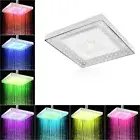 7 Colors LED Shower Head 8 inch Rainfall Square Bathroom Overheld Shower Heads