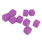 (Purple)30pcs Plastic Blank Dice Glossy Write On Six Sided Dice Set Plastic MN
