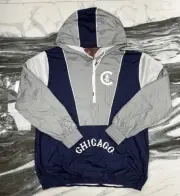 Chicago Cubs Mitchell & Ness Windbreaker Half Zip Cooperstown Collection XL New