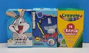 Lot Of 3 Boxes - Band-Aid Looney Tunes, Crayon & Transformers Adhesive Bandages.