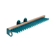B Series Slide Out Wardrobe Tie Rack - Side Mount - Holds 20 Ties - Teal Finish