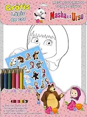MASHA E O URSO - MEGA COLORINDO COM ADESIVOS ( INCLUI LÁPIS DE COR )