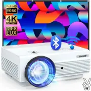 VISOUD Native 1080P WiFi Bluetooth Projector Zoom Multimedia W/ Screen Model V6
