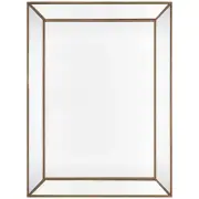 Zeta Wall Mirror Large Antique Gold 120 cm Height By Cafe Lighting
