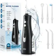 Water Dental Flosser Teeth Pick-4 Modes Cordless Oral Irrigator-300ML-Portable