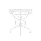 Side Table Vintage Style Half Round Metal