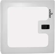 Leviton 47605-1CW SMC 14-Inch Series, Structured Media Premium Hinged Cover with Trim Ring, Clear Window, White Frame