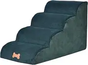 Lesure Dog Stairs - Pet Stairs for High Beds and Couch - Pet Ramp Stairs Dog, 4 Tier Pet Steps Ramp for Small Medium Large Dogs, Puppy, Cats, Indoor Stairs for High Beds, Chairs and