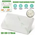 Luxury Bamboo Contour Pillow Anti Bacterial Memory Foam Fabric Fibre Cover Home