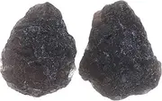 HEALEEP 2pcs Meteorite Stone Specimen Rough Cluster for Classroom Teaching and Home Decor and Elegant Space Themed Decoration for Science Enthusiasts and Collectors