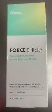 Hero force shield superlight sunscreen spf 30 1.69oz Exp 04/24