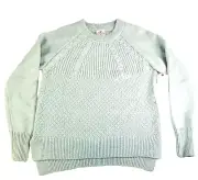 St John's Bay Light Green & Metalica Pull Over Sweater NWT Women's Large