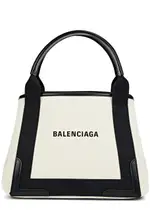 Balenciaga Cabas Small Canvas Tote, Tote Bag, White, Canvas, Open top One Size