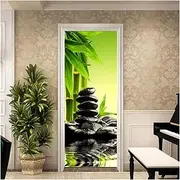 Door Stickers 3D Door Sticker Wallpaper DIY Mural Self Adhesive Removable Waterproof Stickers Poster Home Decor Decals(G,85x215cm)
