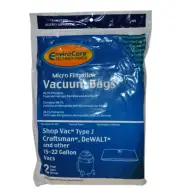 Envirocare Vacuum Bags Designed To Fit Type J Wet Dry Vacuums 495