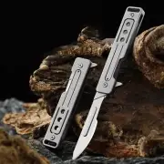 Mini Pocket Folding Utility Knife Scalpel Blade Outdoor Camping Keychain Tools
