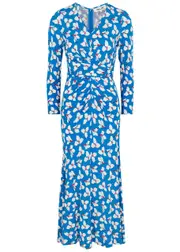 Diane Von Furstenberg Timmy Floral-print Jersey Midi Dress - Blue - M M