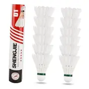 Goose Feather Badminton Shuttlecocks Birdies, 12 Pack Hight Speed White