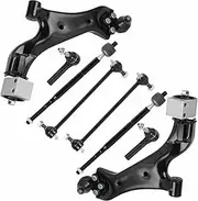 Front Lower Control Arms w/Ball Joint Stabilizer Sway Bar End Tie Rod End Suspension Kit for Chevrolet Equinox 2005-2007, for Pontiac Torrent 2006-2007 (8pc)