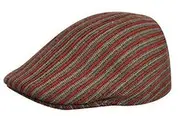 KANGOL Jacquard 507 Ivy Cap Vintage Driving Wool Blend Hat - Pinstripe Claret