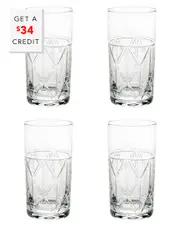 Vista Alegre Avenue Highball Glasses (Set Of 4) with $34 Credit