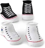 [Converse] Girls' Infant Booties Ankle Boot, black-white, 6 Monate