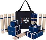 Kubb Game Set Classic or Tournament Size by Rally & Roar - Fun, Interactive Outdoor Family Yard Games - Durable Hardwood Blocks with Travel Bag - for Outside, Lawn, Bars, Backyards–Families, All Ages