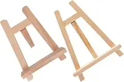 FOYTOKI 2 Pack Kids Art Easels Wooden Painting Stands Tripod for Drawing Sketching Display Sturdy Portable Safe for Outdoor Use
