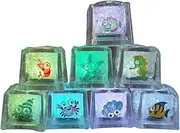 Light Up Bath Toys, Pool Floating Lights, Liquid Sensor Bath Lights, 8 Colors Light Activated Under Up Water Toy, Bath Cubes