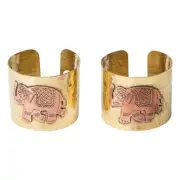 Crystal Wonderland Bracelet Brass Copper Elephant Inlay 1 Pc