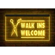 Walk Ins Welcome Beauty Salon Hair Shop Home Decor Light Neon Sign
