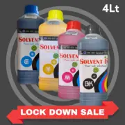 4Lt Eco Solvent Ink Compatible for Epson Roland Mimaki Mutoh Printer C M Y K.