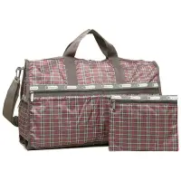 在飛比找博客來優惠-LESPORTSAC 大款假期旅行袋-紅底格紋(現貨+預購)