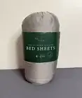 Cosy House Collection Luxury Bamboo Viscose Sheets 4 PC Bedding Set - King GREY